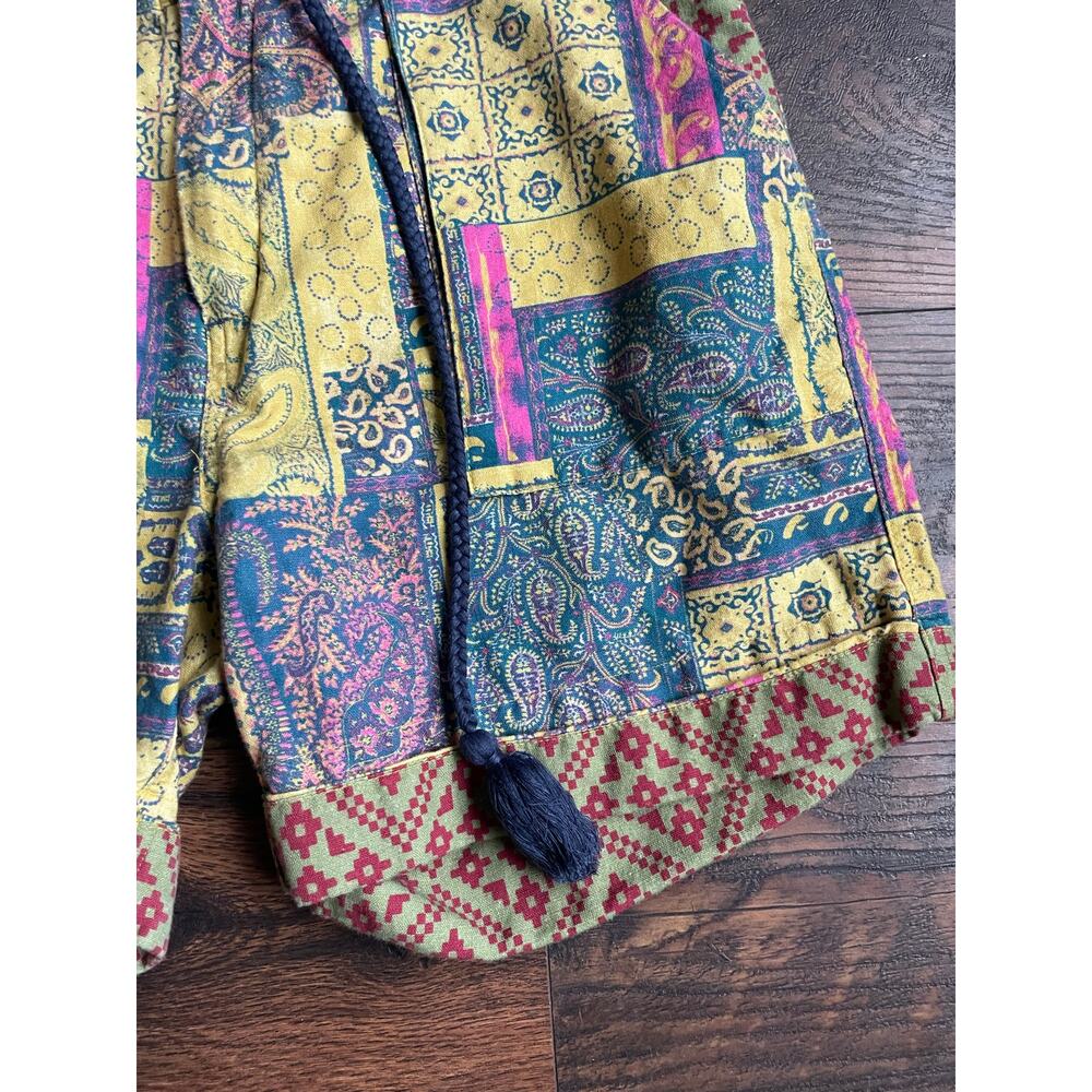 Sundance Kalini Shorts Women’s Boho Green Linen cotton Blend Medium - Picture 2 of 10